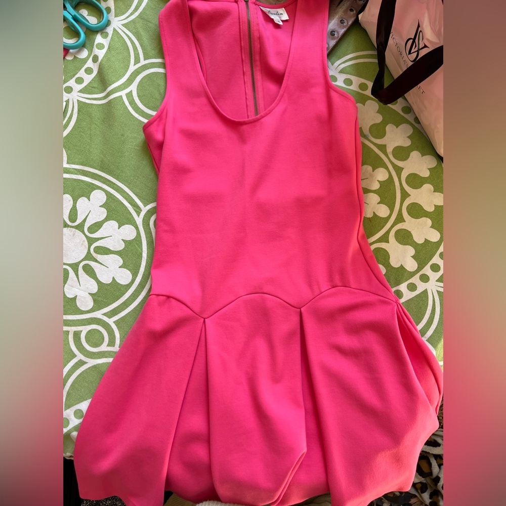 Devlin Hot Pink Flared Party Dress